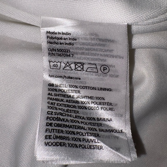 Divided H&M Floral Open Back Long Sleeve Mini Cotton Dress Women’s S - Picture 9 of 14